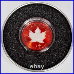 1 OZ Silver maple leaf coins 2019 OPAL only 500 Mintage