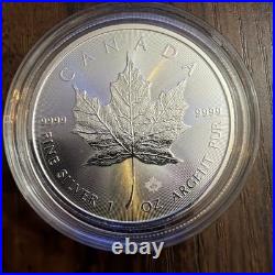 1 Oz Fine Silver 9999 2023 Queen Elizabeth II Memorial Maple (RARE)