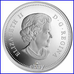 1 Oz Silver Coin 2008 $20 Canada Crystal Raindrop Swarovski Green Leaf