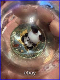1 Oz Silver Coin 2022 Canada Maple Leaf Murano Glass Series Panda Bear 173/250