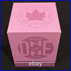 1 Oz Silver Maple Leaf BUTTERFLY ROSE Nature Series Only 155 Minted Worldwide