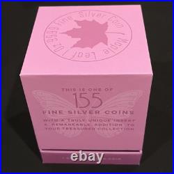1 Oz Silver Maple Leaf BUTTERFLY ROSE Nature Series Only 155 Minted Worldwide