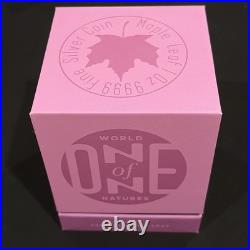 1 Oz Silver Maple Leaf BUTTERFLY ROSE Nature Series Only 155 Minted Worldwide