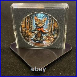 1 Oz Silver Maple Leaf VIOLINIST CAT with COA Sleeve and Stand ONLY 200 MINTED