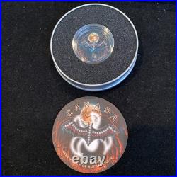 1 Oz Silver Maple Leaf with Bejeweled Bat Insert ONLY 100 MINTAGE Full Moon