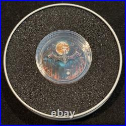 1 Oz Silver Maple Leaf with Bejeweled Bat Insert ONLY 100 MINTAGE Full Moon