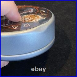 1 Oz Silver Maple Leaf with Bejeweled Bat Insert ONLY 100 MINTAGE Full Moon