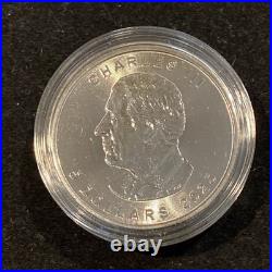 1 Oz Silver Maple Leaf with Bejeweled Bat Insert ONLY 100 MINTED Full Moon
