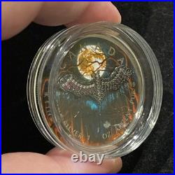 1 Oz Silver Maple Leaf with Bejeweled Bat Insert ONLY 100 MINTED Full Moon 1 Oz Silver Maple Leaf with Bejeweled Bat Insert ONLY 100 MINTED Full Moon