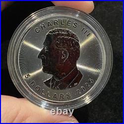 1 Oz Silver Maple Leaf with Bejeweled Bat Insert ONLY 100 MINTED Full Moon 1 Oz Silver Maple Leaf with Bejeweled Bat Insert ONLY 100 MINTED Full Moon