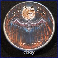 1 Oz Silver Maple Leaf with Bejeweled Bat Insert ONLY 100 MINTED Full Moon 1 Oz Silver Maple Leaf with Bejeweled Bat Insert ONLY 100 MINTED Full Moon