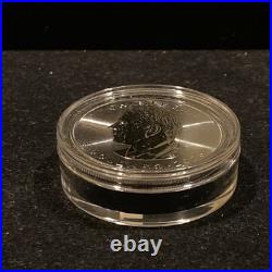 1 Oz Silver Maple Leaf with Bejeweled Dark Bat Insert ONLY 100 MINTAGE 1 Oz Silver Maple Leaf with Bejeweled Dark Bat Insert ONLY 100 MINTAGE