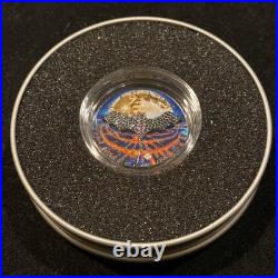 1 Oz Silver Maple Leaf with Bejeweled Dark Bat Insert ONLY 100 MINTAGE 1 Oz Silver Maple Leaf with Bejeweled Dark Bat Insert ONLY 100 MINTAGE