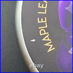 1 Oz Swarovski Bejeweled Silver Maple Leaf NIGHT BUTTERFLY ONLY 100 MADE