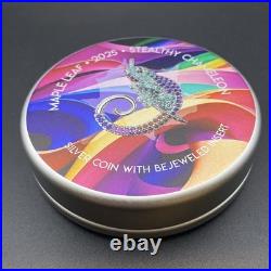 1 Oz Swarovski Bejeweled Silver Maple Leaf STEALTHY CHAMELEON ONLY 100 MADE 1 Oz Swarovski Bejeweled Silver Maple Leaf STEALTHY CHAMELEON ONLY 100 MADE