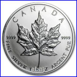 1 oz 9999 SILVER 2011 CANADIAN MAPLE LEAF SILVER BULLION COIN