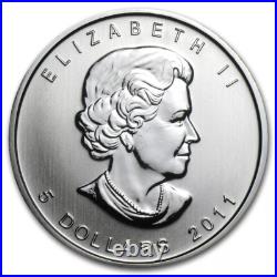 1 oz 9999 SILVER 2011 CANADIAN MAPLE LEAF SILVER BULLION COIN