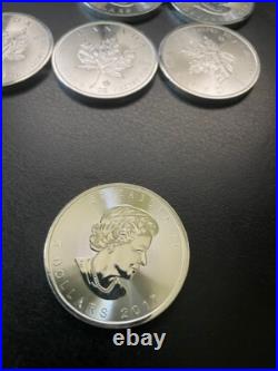1 oz Canadian Silver Maple Leaf Coin BU (Random Year) Lot of 10