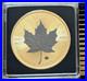 1 oz Silver Coin Gold & Rhodium Plated MAPLE LEAF 2022 Fine Silver Canada