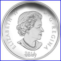 1 oz Silver Proof Majestic Maple Leaves Drusy Stone $20 CAD Canada 2016 Silver