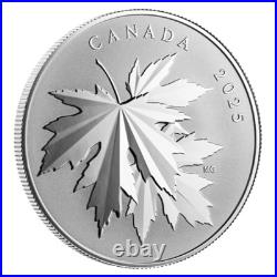 10 $ Dollar Gleaming Maple Leaves Maple Leaf Canada 1/2 Oz Silver 2025