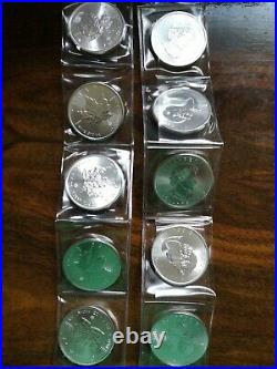 10 Unzen Silber 10x 1Oz Maple Leaf 2019 Kanada 9999 fine silver