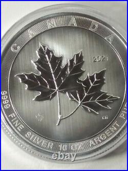 10 oz Canadian Silver Magnificent Maple Leaf Coin NEW 2021 MINT CAPSULE