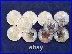 10x 1 oz Maple Leaf Silver Coins 2023 Lot 4