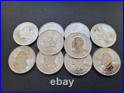 10x 1 oz Maple Leaf silver coins 2024 Lot 3