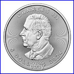 10x 1 oz Maple Leaf silver coins 2024 Lot 52