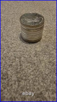 10x1oz Silver Bullion Mixed Years Mapleleaf