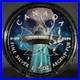 112 RARE 1 oz Canada 2018 UFO ALIEN GLOW IN DARK CANADIAN MAPLE LEAF Silver Coin