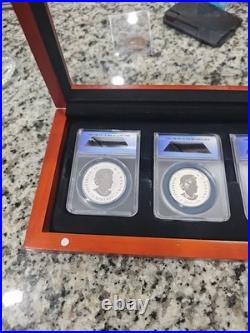 $1200 Value! ANACS Canadian Maple Leaf REVERSE PROOF 70 DEEP CAMEO 5 Coin Set FR