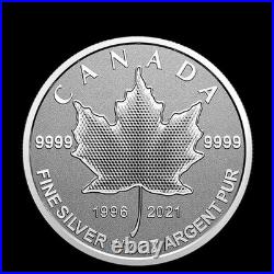 $15 Silver Maple Leaf 5-Coin Fractional Set Pulsating The Maple Tree CA 2021