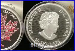 1867-2017 Canadian Icons Maple Leaf $50 5OZ Pure Silver Coin Canada150 PrivyMark