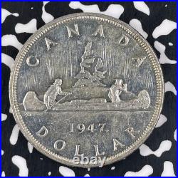1947-Maple Leaf Canada $1 Dollar Lot#JM1417 Large Silver! Nice! Key Date