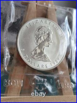1989 1oz Canadian Maple Leaf Silver coin RCM SEALED SECOND YEAR OF PRODUCTION 3