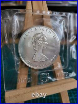 1989 1oz Canadian Maple Leaf Silver coin RCM SEALED SECOND YEAR OF PRODUCTION 3