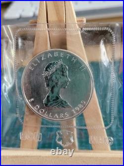 1989 1oz Canadian Maple Leaf Silver coin RCM SEALED SECOND YEAR OF PRODUCTION 3