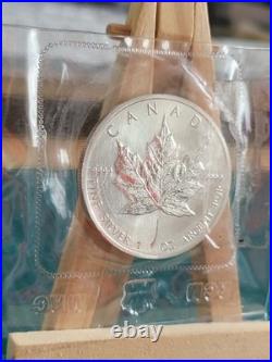 1989 1oz Canadian Maple Leaf Silver coin RCM SEALED SECOND YEAR OF PRODUCTION 3