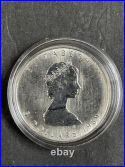 1989 Canada $5 1 oz Silver Maple Leaf Bullion coin