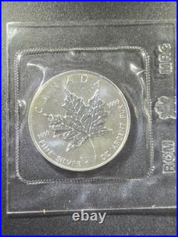 1989 Canada $5 Silver Maple Leaf 1 oz. 9999 Fine Silver Coin Sealed RCM
