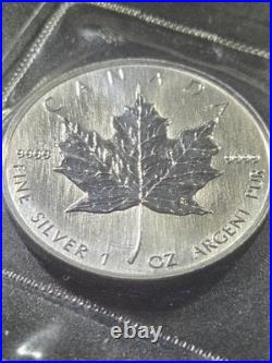 1989 Canada $5 Silver Maple Leaf 1 oz. 9999 Fine Silver Coin Sealed RCM