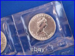 1989 Canada Maple Leaf Silver One Ounce Bu Lot Of 10 B4068