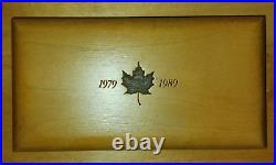 1989 Royal Canadian Mint Maple Leaf Gold Platinum Silver $5 BoxSet