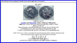 1990 CANADA UK Queen Elizabeth II MAPLE LEAF 1OZ Prooflike Silver $5 Coin i86931
