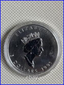 1991 Canada $5 1 oz Silver Maple Leaf Bullion coin