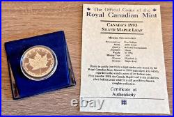 1993 Canada Maple Leaf 9999 Silver 1 oz $5 Coin Sealed Bullion