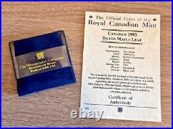 1993 Canada Maple Leaf 9999 Silver 1 oz $5 Coin Sealed Bullion