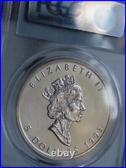 1993 Canada Maple Leaf S$5 PCGS MS67 silver 1oz dollar mint state